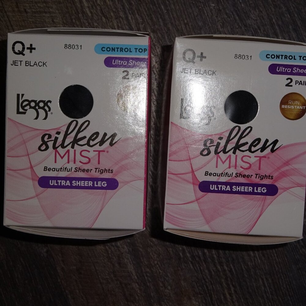 lot 4 ~ Q+ XL sheer tights Leggs silken mist
